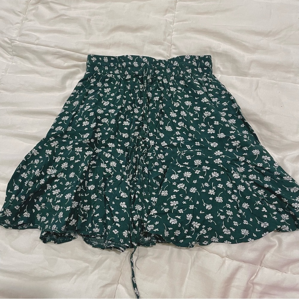 princess polly green floral delungra mini skirt